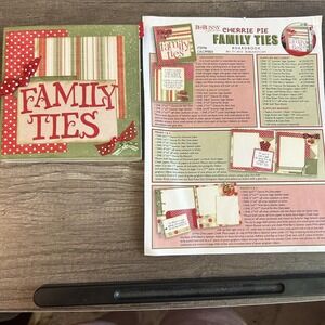 BoBunny Family Ties Scrapbook Mini‎ Album Cherry Pie Kit + Instructions Lot Set